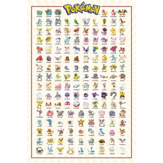 Poster Primeros 151 Pokemon 91,5 x 61 cms