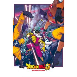 Poster Son Gohan y Piccolo contra Gamma 1 y 2 Dragon Ball Super Super Hero 91,5 x 61 cms
