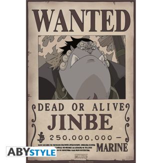 Poster Jinbei Wanted One Piece 52 x 35 cms