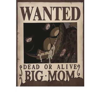 Big Mom Wanted Poster One Piece 52 x 35 cms