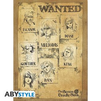 Poster Wanted The Seven Deadly Sins 52 x 38 cms