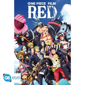 Full Crew Poster One Piece Red 91,5 x 61 cms