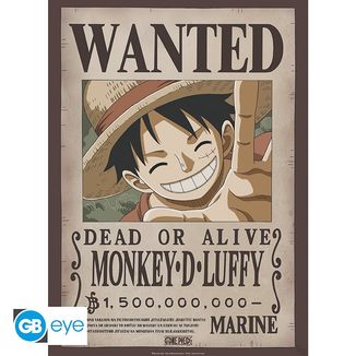 Poster Monkey D Luffy Wanted One Piece 52 x 38 cms GB Eye