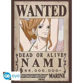 Poster Nami Wanted One Piece 52 x 38 cms GB Eye
