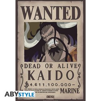 Poster Kaido Wanted One Piece 52 x 38 cms